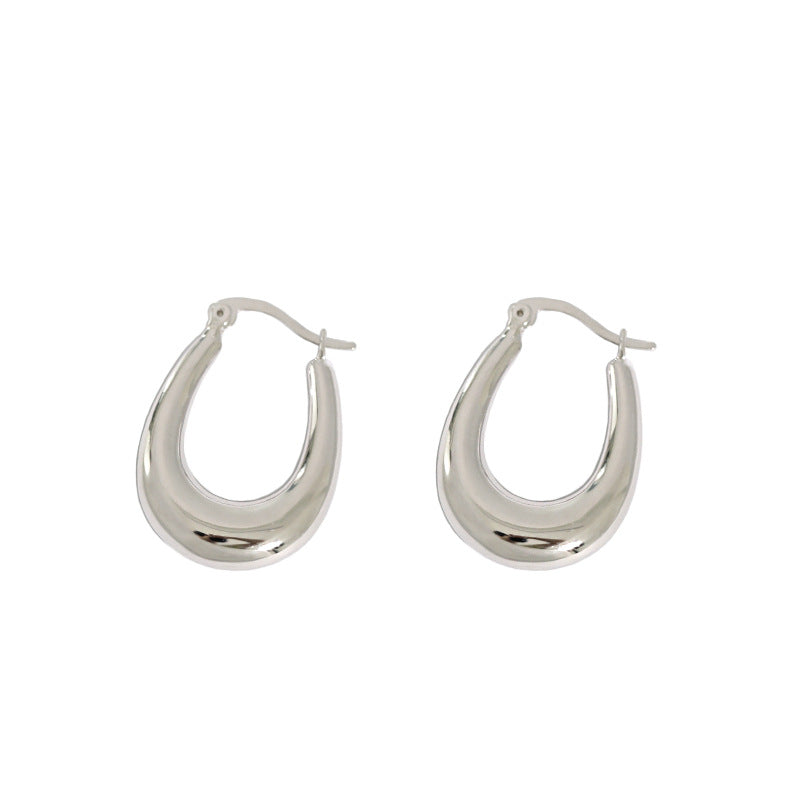 Clous d'oreilles en Argent U Mode - Domaine d'Argent