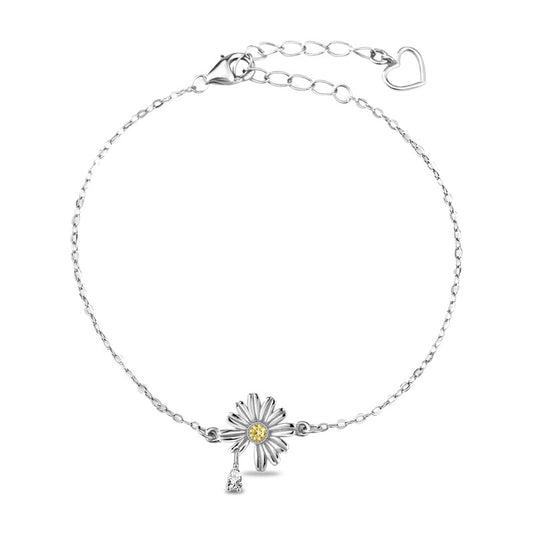 Bracelet en Argent Daisy avec Zircon - Domaine d'Argent