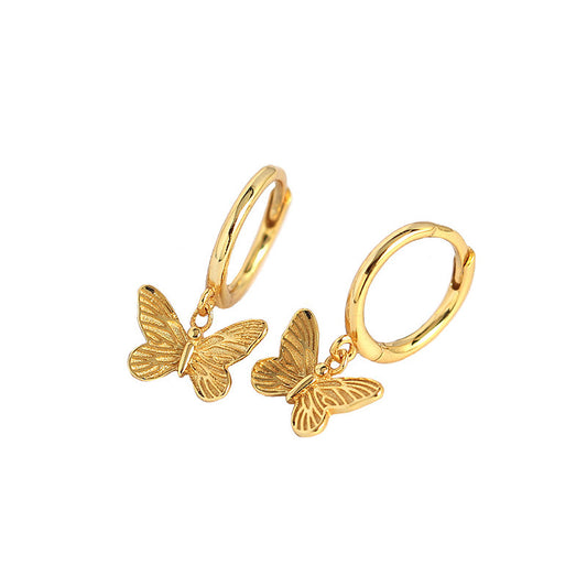 Boucles d'oreilles en Argent Papillon Volant avec Zircon - Domaine d'Argent