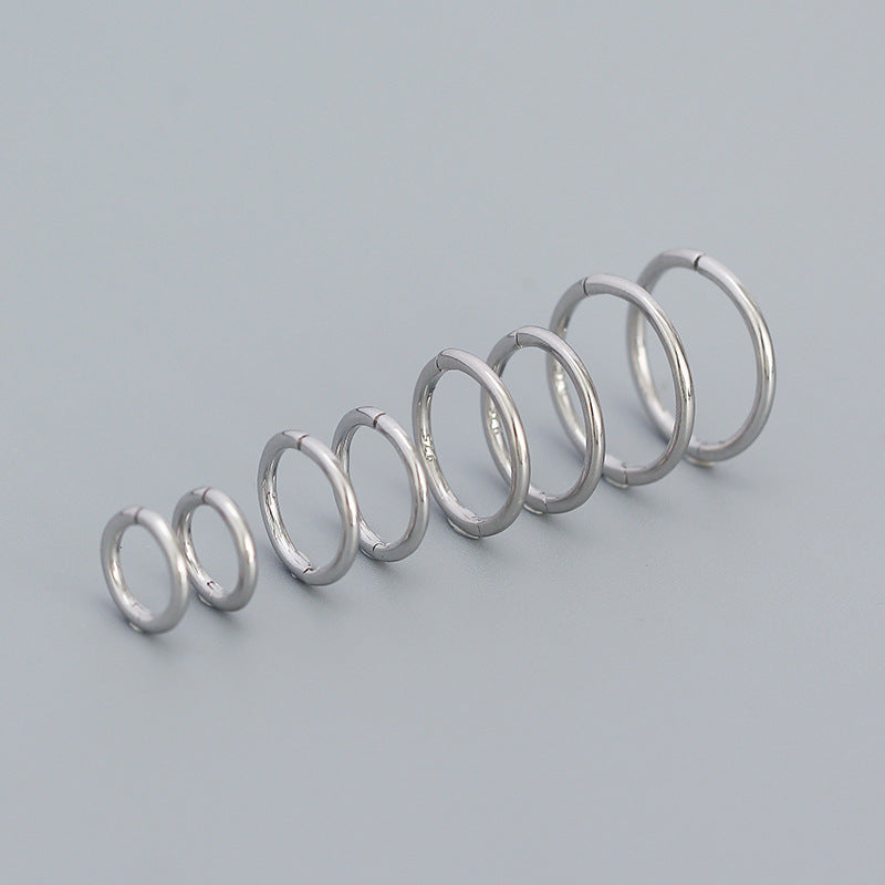 Clous d'oreilles en Argent Huggie Cercle - Domaine d'Argent