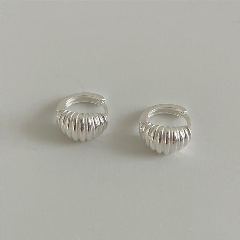 Boucles d'oreilles en Argent Cercle Texturé - Domaine d'Argent