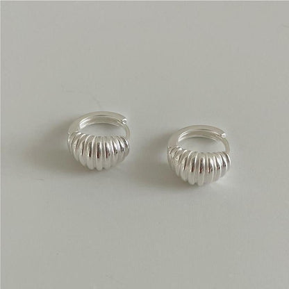 Boucles d'oreilles en Argent Cercle Texturé - Domaine d'Argent