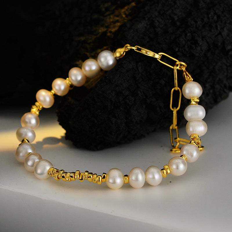 Bracelet en Argent Perles Baroques - Domaine d'Argent