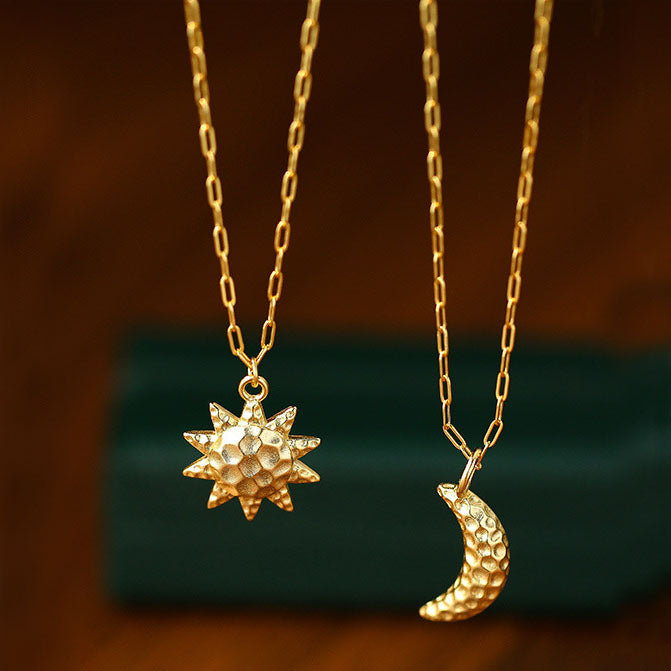 Collier en Argent Croissant et Soleil - Domaine d'Argent