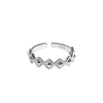 Bague Ajustable Motif Losanges - Domaine d'Argent