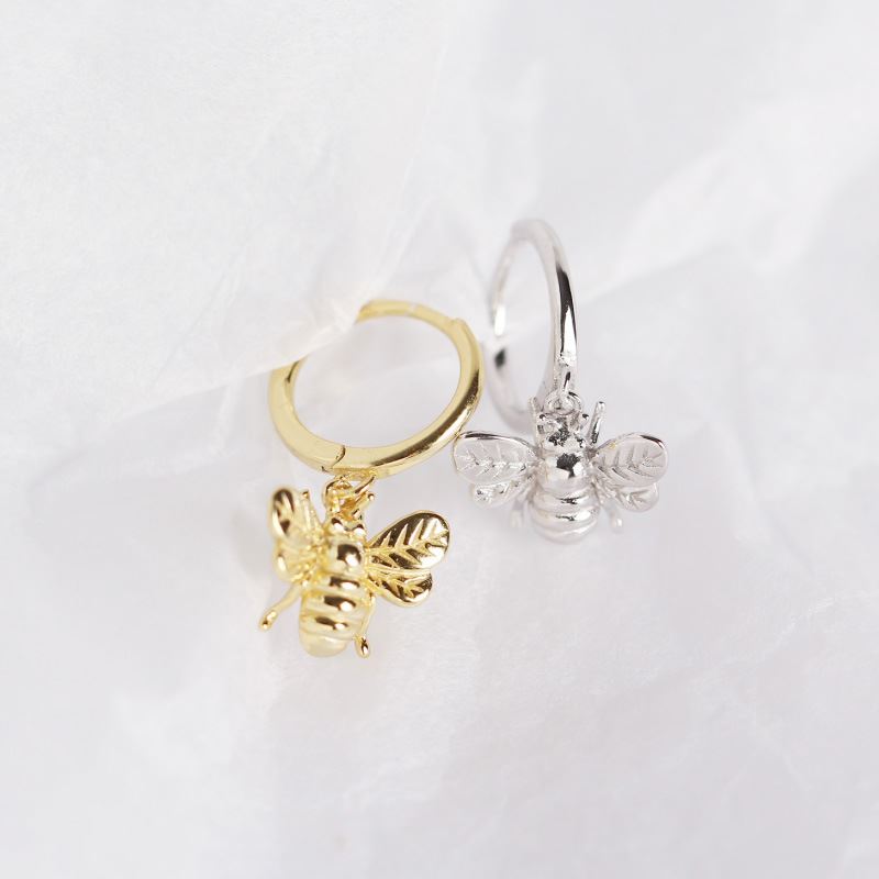 Boucles d'Oreilles Abeille en Argent - Domaine d'Argent