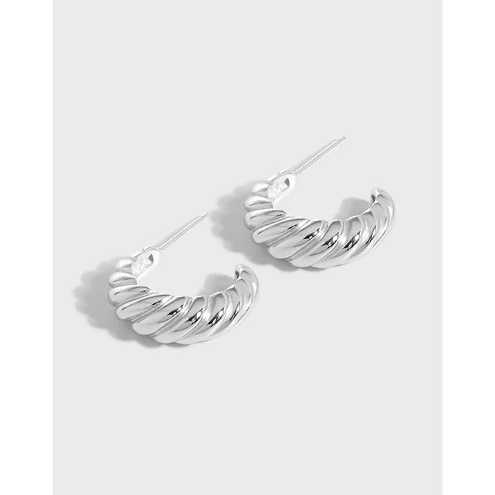 Boucles d'Oreilles Coquillages Torsadés - Domaine d'Argent