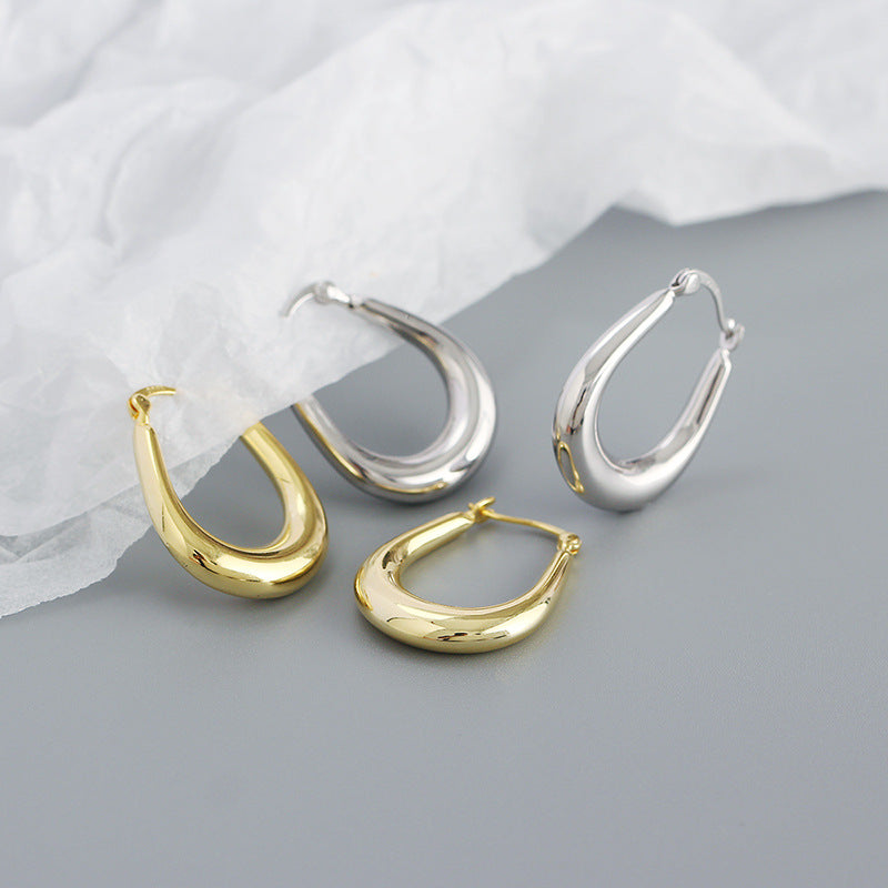 Boucles d'Oreilles en Forme de U - Domaine d'Argent