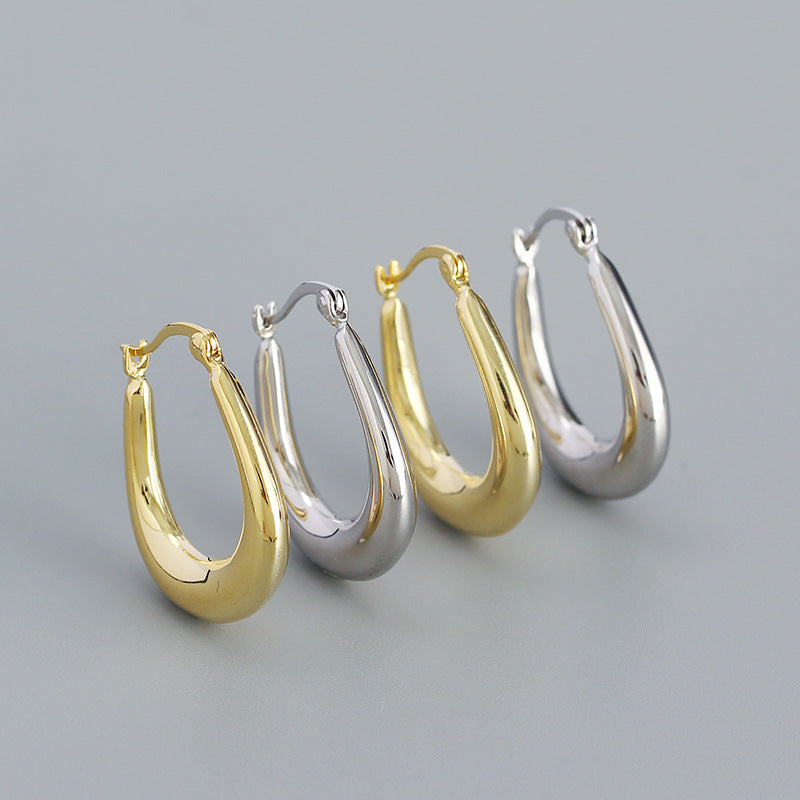 Boucles d'Oreilles en Forme de U - Domaine d'Argent