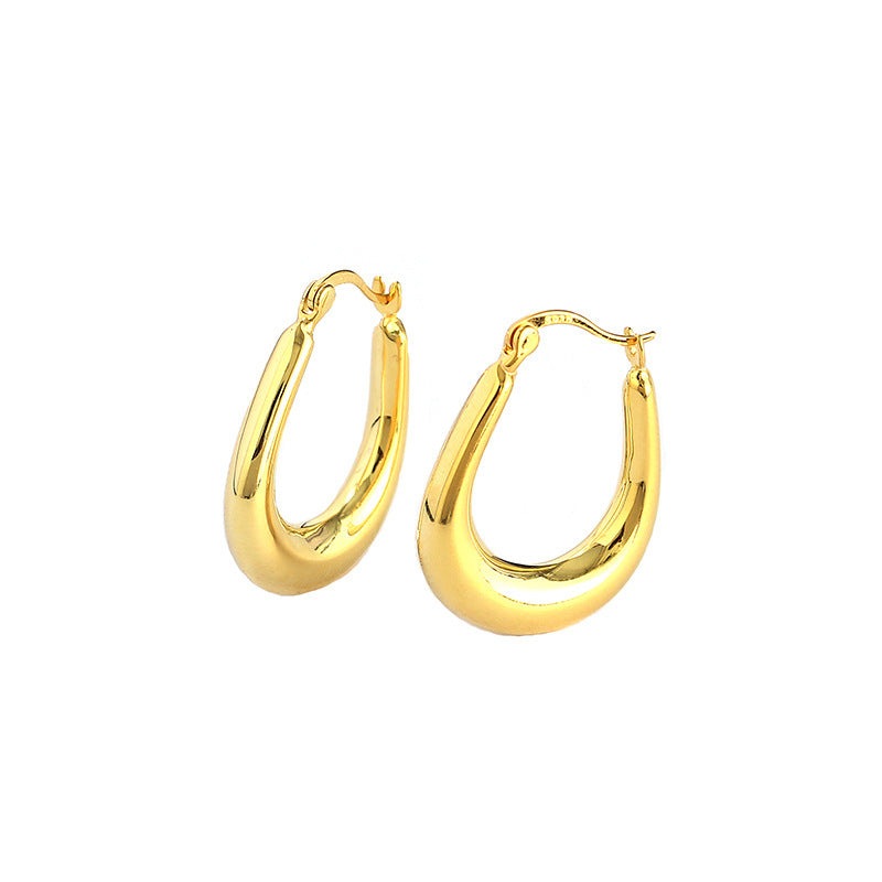 Boucles d'Oreilles en Forme de U - Domaine d'Argent