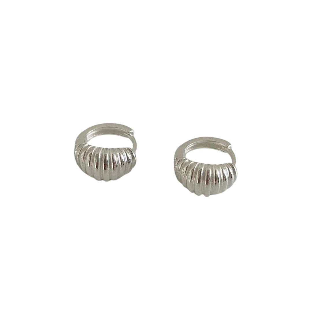 Boucles d'oreilles en Argent Cercle Texturé - Domaine d'Argent