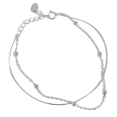 Bracelet Double Perles - Domaine d'Argent