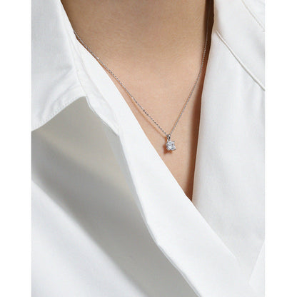 Collier Pendentif de Pierre Solitaire - Domaine d'Argent