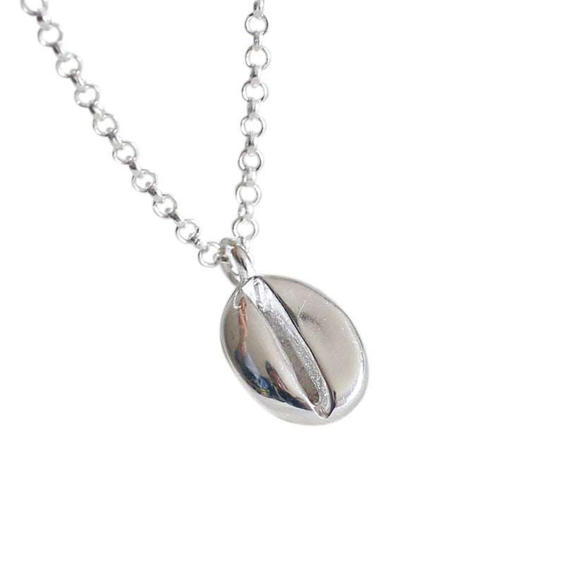 Collier Pendentif Graine de Café en Argent - Domaine d'Argent