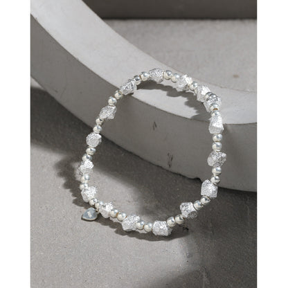 Bracelet Perles et Pierres Cassées - Domaine d'Argent