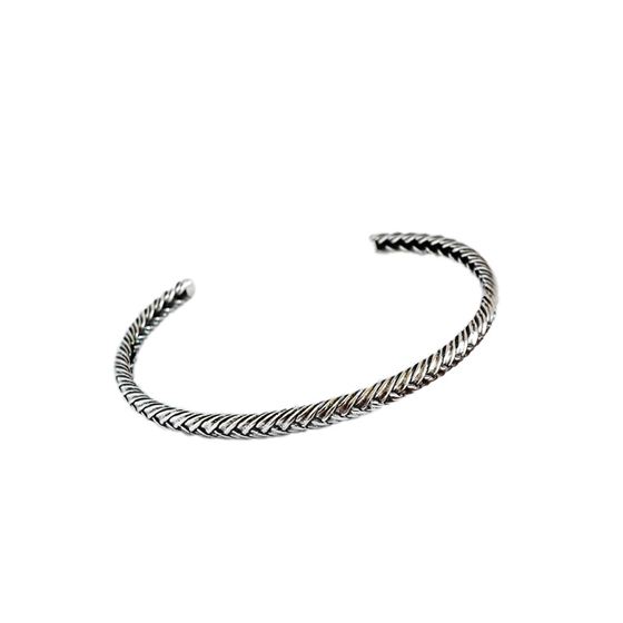 Bracelet en Argent Tissé Ajustable - Domaine d'Argent