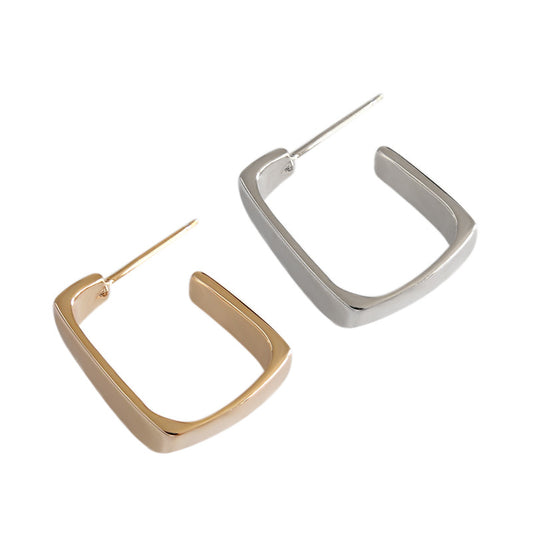 Boucles d'oreilles en Argent Rectangles Classiques - Domaine d'Argent