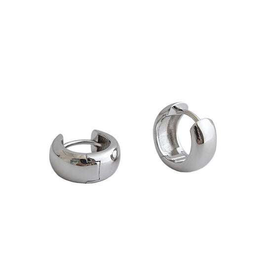 Boucles d'oreilles en Argent Cercle Mini Largeur - Domaine d'Argent