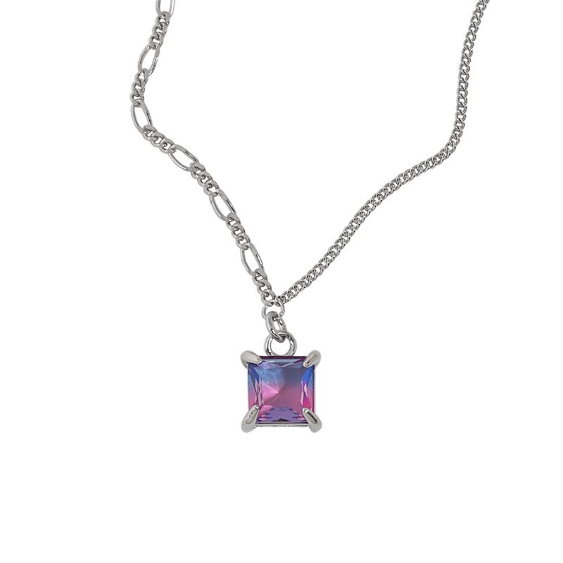 Collier Pendentif Pierre Tiffany Blue - Domaine d'Argent