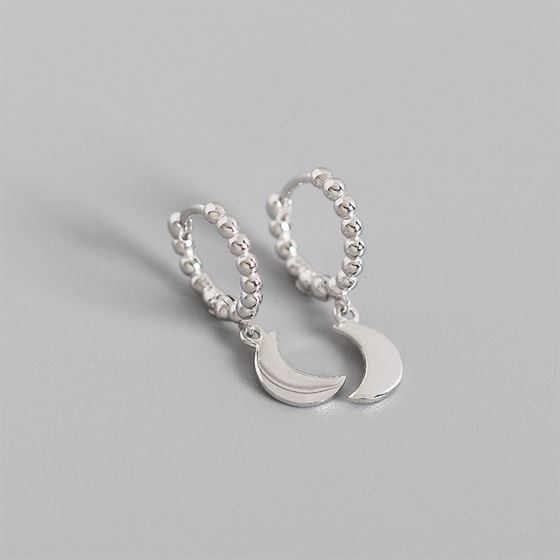 Boucles d'oreilles en Argent Lunes Géométriques - Domaine d'Argent